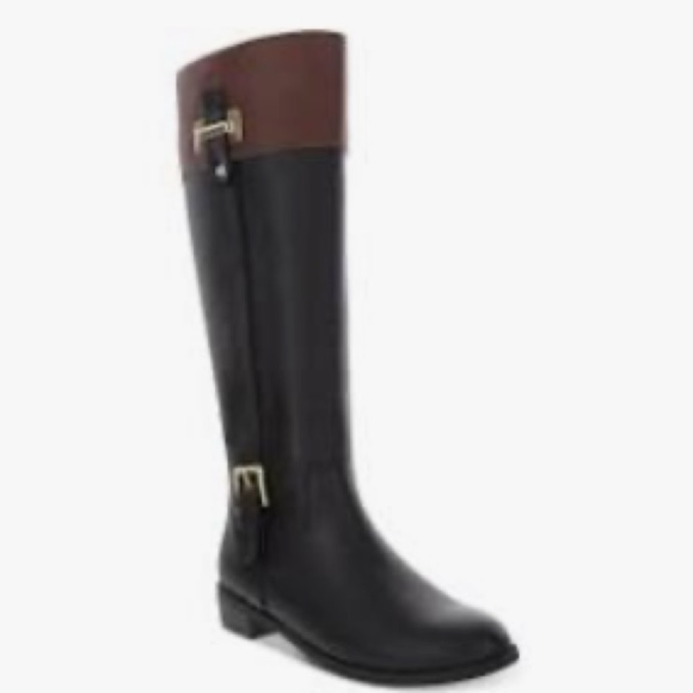 Karen Scott Black/ Cognac Riding Boots